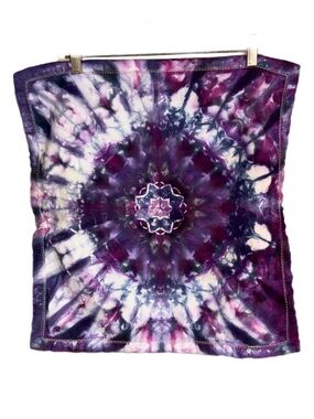 Threshold Purple Tie‑Dye Cotton Cloth - Boho Mandala Pattern - 100% Cotton